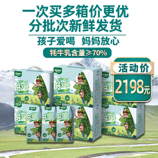 【莲续订30箱】青藏祁莲祁连山牧场 牦牛乳含量≥70% 200ml*12支*30箱 商品图0