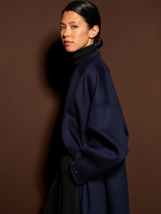 Puree｜#0829 羊绒伦敦长大衣[ 砂色 / 藏蓝 ] 商品图7