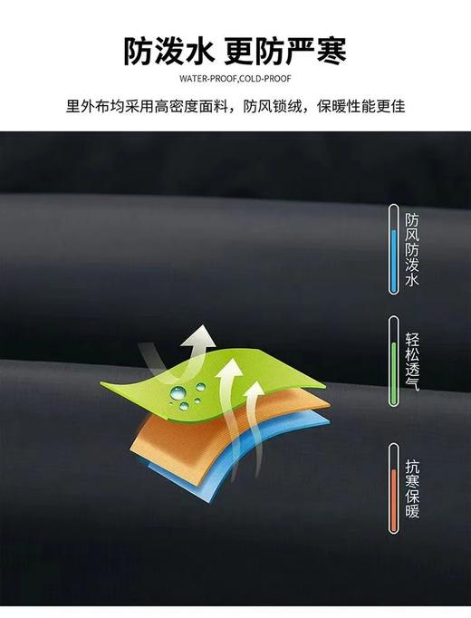 D111704冬季90鹅绒中长款羽绒服加厚保暖防寒连帽冬装休闲外套 商品图6