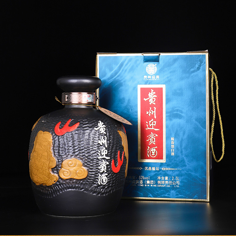 热卖中！！【贵州老字号 中国绵柔酱香酒标准制定者】贵州迎宾酒·优品酱坛2.5L  53°酱香型白酒