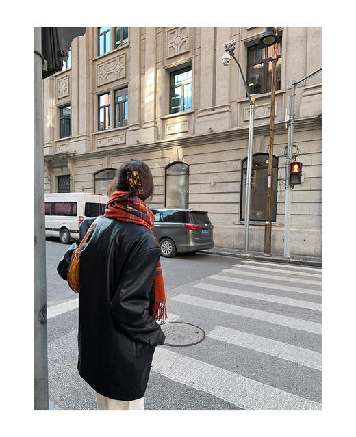 【YW】无忧购韩国ins好搭流苏格子复古韩风围巾202104（截单后3-5天发货) 商品图3