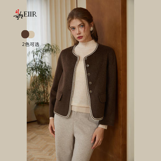 司歌绵羊毛双面尼短外套纽扣秋冬女Q92G0932 商品图2