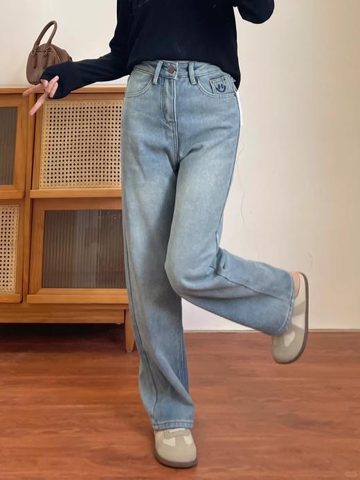 <曾小咸推荐> 笑脸牛仔裤 常规版 日常159.99 秒杀79.99！加绒版 日常169.99  秒杀89.99 ！即将截单!!【最后一点现货，拍完下架】 商品图3