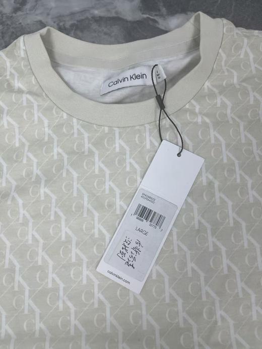 瑕疵Calvin Klein/CK 男士圆领LOGO印花透气舒适休闲短袖T恤 商品图2