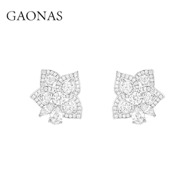 GAONAS  繁花拥簇 璀璨女神白色耳钉11643EW