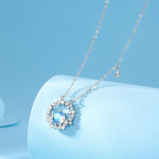 卡蒂罗KADER 绮梦星环项链 925银甜美梦幻精致闪耀浪漫女友百搭可调节锁骨链 星环守护美好如愿 商品图5