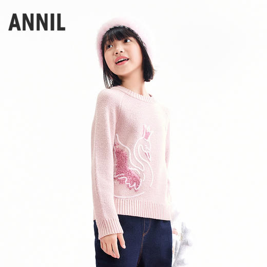 【实体店同款】女童长袖毛衫冬季新款安奈儿童装AG544064 商品图2