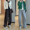 丁摩 高克重羊毛醋酸阔腿束脚裤高腰运动休闲裤女加厚秋冬5ZF-92401 商品缩略图0