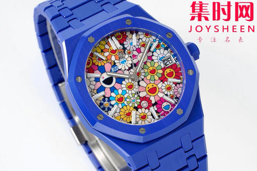 爱彼 APS皇家橡树15500系列 皇家橡树全陶瓷 15500陶瓷壳 蓝陶瓷 太阳花 笑脸花朵盘 男士腕表 新到货，凭借陶瓷材质与Cal.4302一体机 商品图1