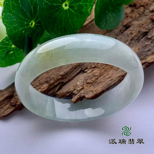 派瑞翡翠 翡翠手镯 糯冰 浅黄 商品图0