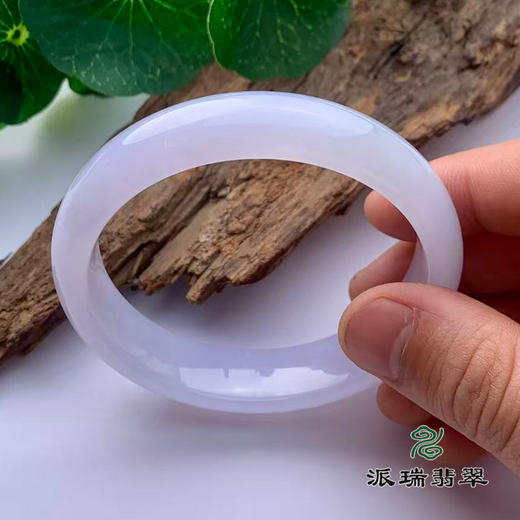 派瑞翡翠 翡翠手镯 糯冰 浅紫 商品图2