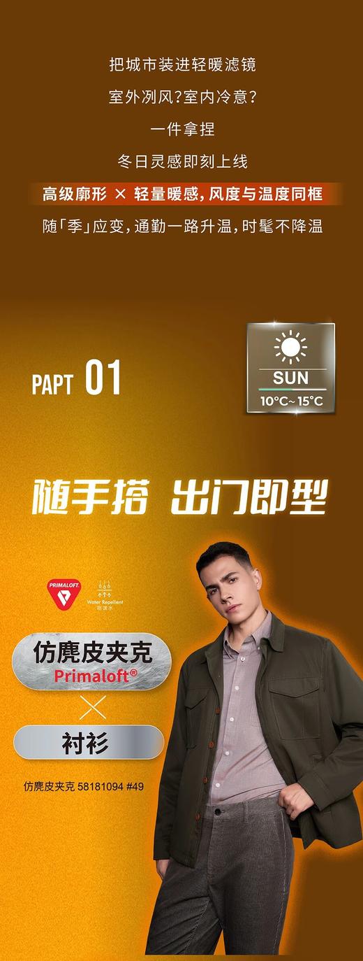 G2000男装FW25商场新款休闲剪裁夹克外套58181094 商品图1