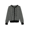 6%羊毛假两件设计款 条纹连帽上衣 商品缩略图5