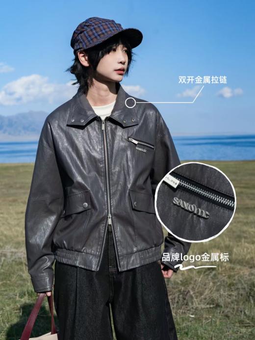 早乙女惠子saotome/STMWT141175/短款皮衣夹克 商品图3