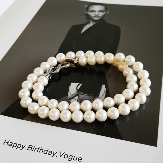 【天然正品】天然近圆约8.5MM白色珍珠项链链长：44CM女士061125NJS15特价：680元 商品图2