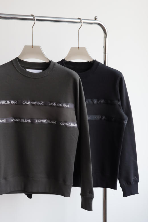 西K 出口元单加绒织带圆领卫衣 WY002 商品图1