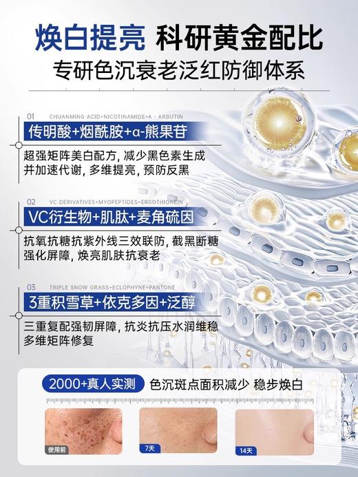 【敷1次白7度 敷 素颜“自发光”】传明酸爽肤水美白去黄提亮补水保湿敷水发光水紧致抗皱抗衰老精华 商品图2