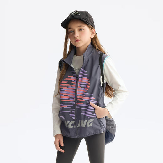 【MQD】童装男女童外套2025春秋季新款儿童满板运动感骑行背心 商品图2