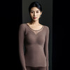 雀说 石墨烯发热内衣女士加绒加厚带胸垫一体打底衫8856 商品缩略图3
