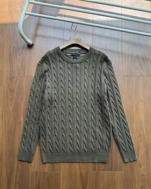 D111729男款秋冬精典款加厚七色绞花圆领毛衣 商品图6