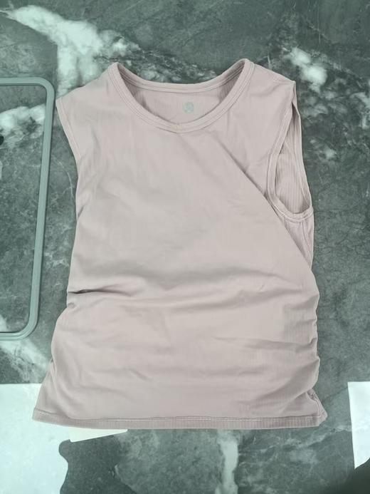 瑕疵Lululemon All It Takes 女士夏季后扭结罗纹紧身短款运动背心 商品图0