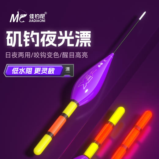 佳钓尼日夜两用矶钓夜光漂咬钩变色抓口稳定 小身材大吃铅路滑也能使用 商品图0