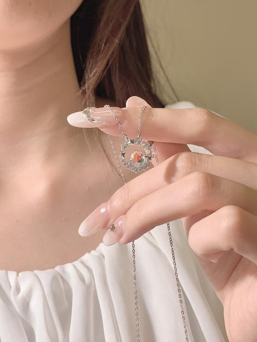 卡蒂罗KADER 绮梦星环项链 925银甜美梦幻精致闪耀浪漫女友百搭可调节锁骨链 星环守护美好如愿 商品图8