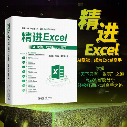 精进Excel：AI赋能，成为Excel高手 周庆麟 孔长征 周奎奎 著 北京大学出版社 商品图1