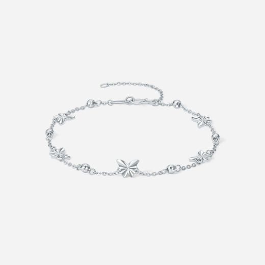 周六福铂金pt950手链女款蝴蝶结简约甜美百搭手链送女友礼物 商品图1