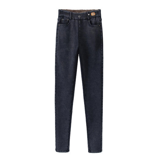 雀说牛仔裤女2025年新款秋冬高腰显瘦修身小脚铅笔裤弹力紧身女装裤子ALW909 商品图4