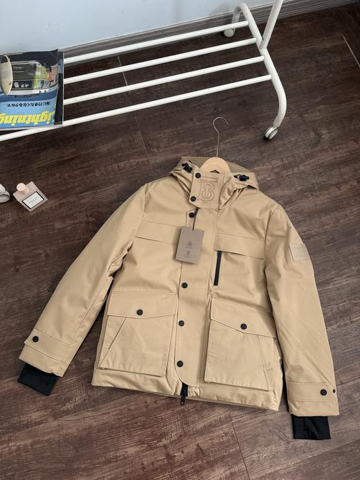 Bur防水压胶多口袋男士连帽羽绒服 商品图2