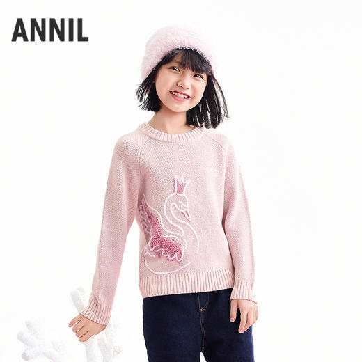 【实体店同款】女童长袖毛衫冬季新款安奈儿童装AG544064 商品图0