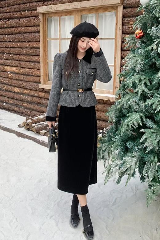 ELLA JADE 复古优雅小香风短外套+半裙套装 21563 商品图0