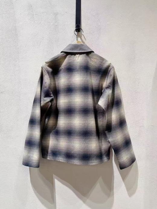 中性款格纹长袖衬衫ZH 商品图1