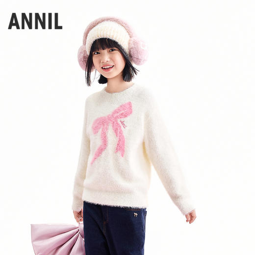 【实体店同款】女童长袖针织衫冬季新款安奈儿童装AG544066 商品图0