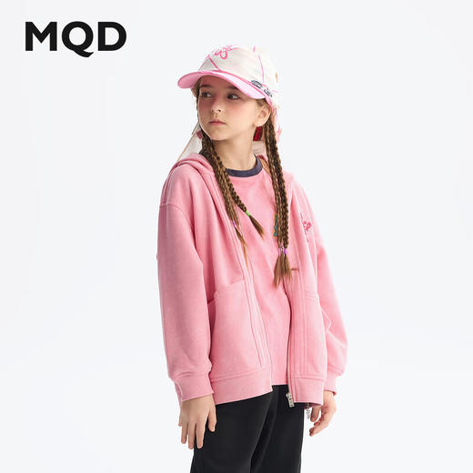 【MQD】童装男童女童外套2025春季新款儿童印花连帽上衣百搭拉链衫 商品图1