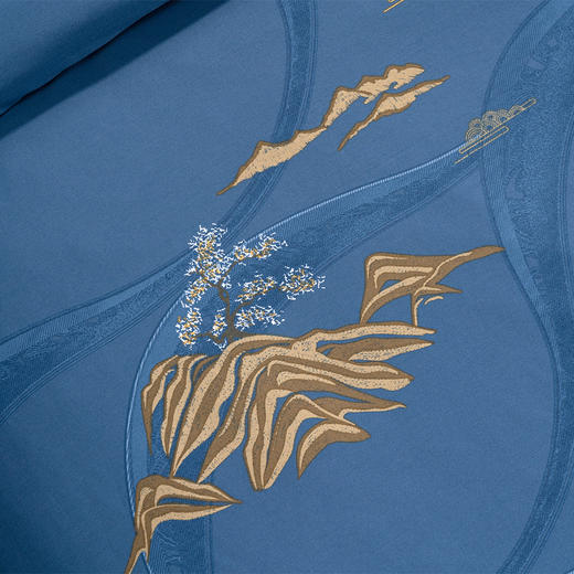 [水星家纺]月下轻歌长绒棉抗菌四件套(被套：200cm×230cm×1 床单：230cm×250cm×1，枕套:48cm×74cm×2) 商品图6