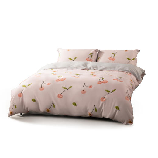 [水星家纺]温柔甜心全棉印花抗菌四件套(被套：200*230cm、床单：230*250cm、枕套：48*74cm*2) 商品图1