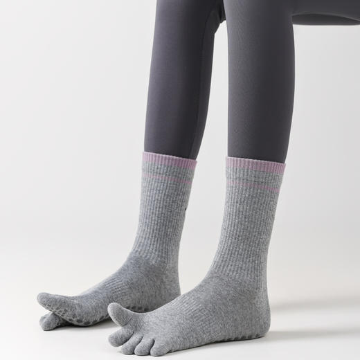 2双装瑜伽袜~五指袜工艺   舒适透气不臭脚 特殊压力工艺、防止小腿静脉曲张防滑 商品图1