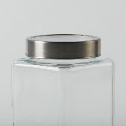 干果谷物防潮保存瓶收纳不锈钢透明可视玻璃保存瓶 商品图3