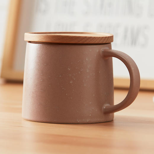 早餐杯牛奶杯办公室水杯陶瓷马克杯 窑变粉 商品图1