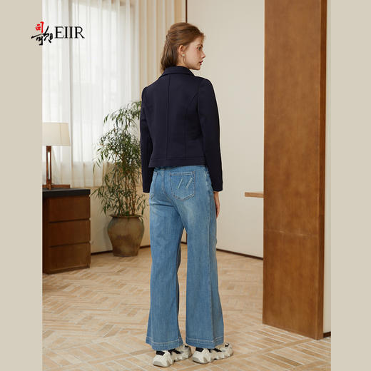 司歌单排扣收腰短外套女秋冬翻领B921095Y 商品图3