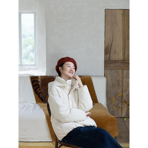 牧衣游原创 颗粒感灯芯绒95高蓬松红嘴雁绒羽绒服外套保暖 雾弥 商品图2