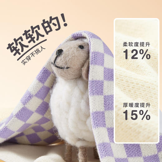 【MQD】童装女大童棋盘格半高领毛衣秋冬洋气女孩小兔子甜美针织衫 商品图3