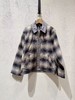 中性款格纹长袖衬衫ZH 商品缩略图0