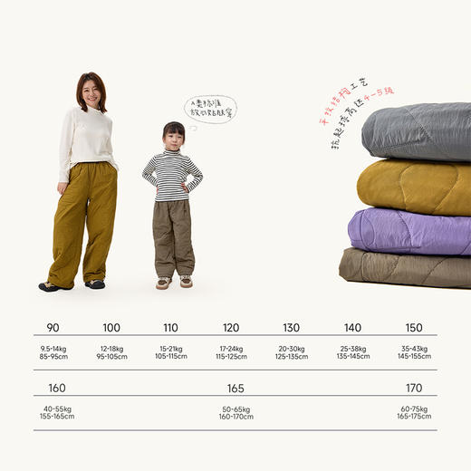 【轻量保暖】Q21软心棉线条款外穿棉裤恒温棉秋冬加厚保暖长裤亲子款 商品图4