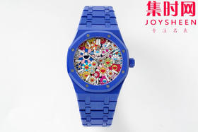 爱彼 APS皇家橡树15500系列 皇家橡树全陶瓷 15500陶瓷壳 蓝陶瓷 太阳花 笑脸花朵盘 男士腕表 新到货，凭借陶瓷材质与Cal.4302一体机