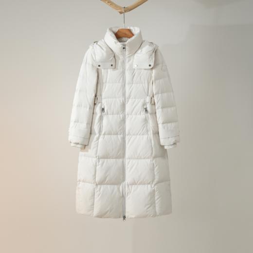 西子/【热颂】90白鸭绒650+蓬松度压胶绗缝连帽羽绒服/YRXS0482 商品图1