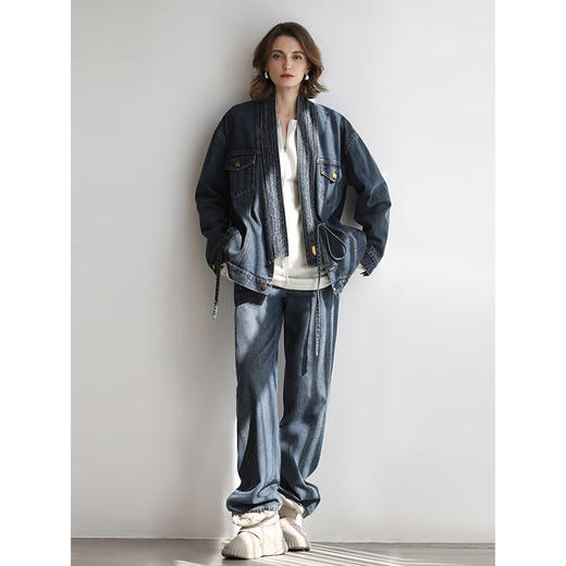 COCOBELLA新款圆领白色拉链毛衣秋冬休闲套头针织衫MZ3301-3 商品图3