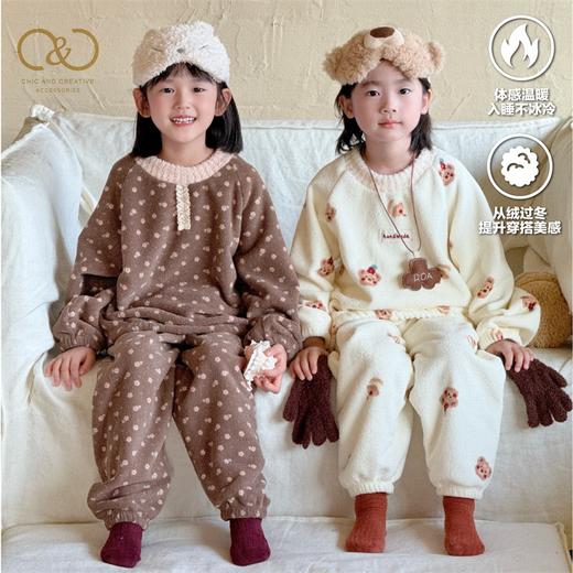 C&C 儿童宫廷风雪花绒家居服套装 软糯轻盈舒适 7款可选 商品图2